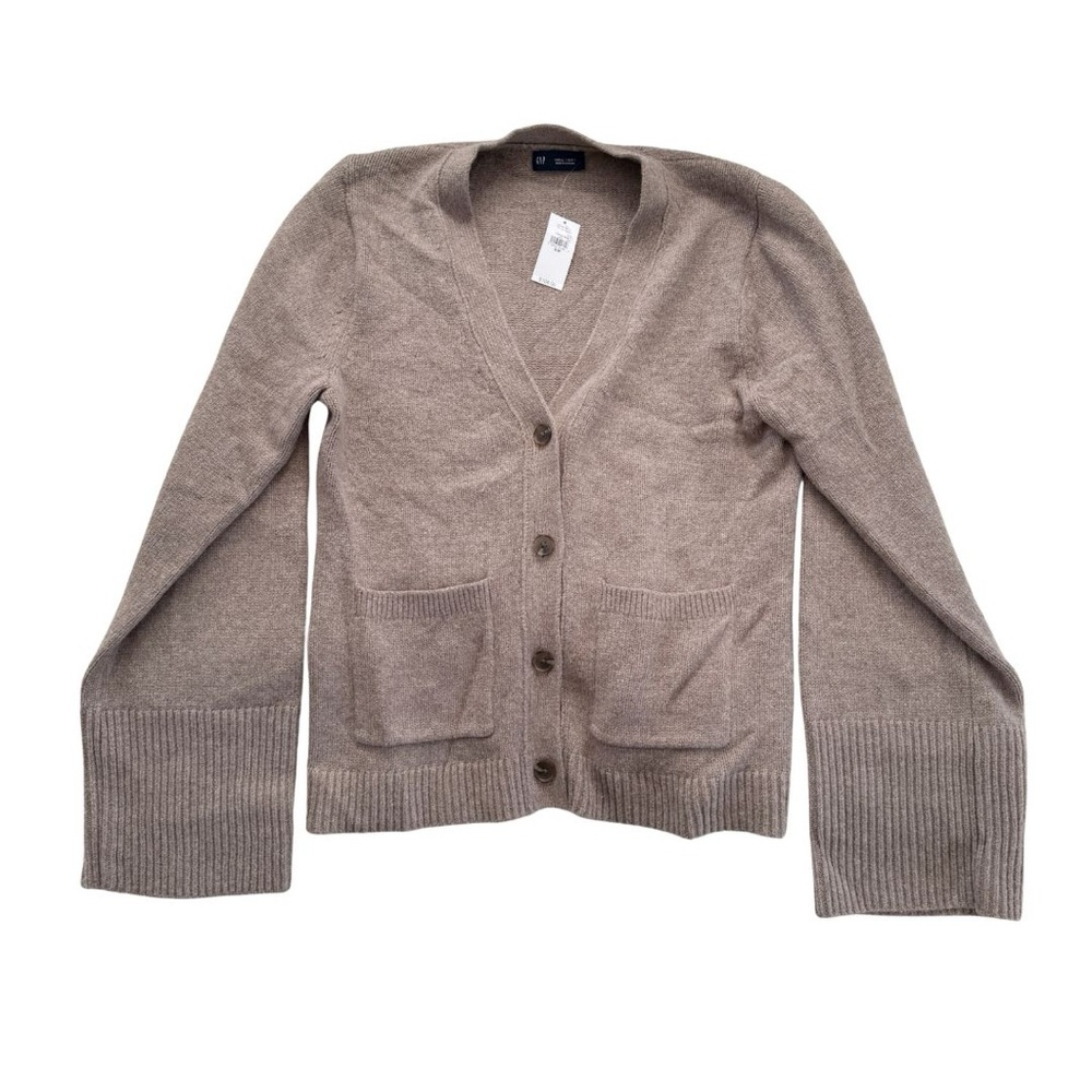 GAP CashSoft Pocket Cardigan Taupe NWT Small